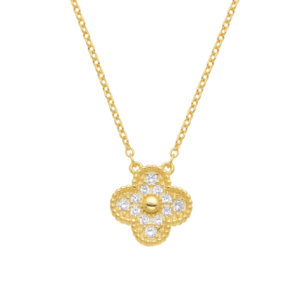 gargantilla trébol dorado