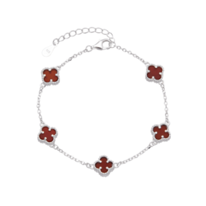 pulsera trébol rojo