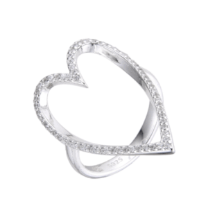 anillo corazón hueco