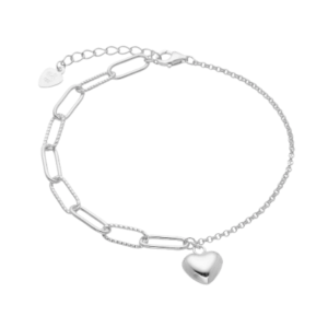 pulsera clips y corazón