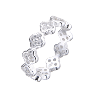 anillo trébol de cuatro hojas