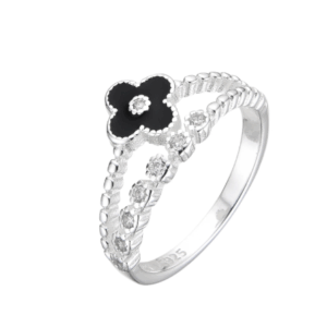 anillo doble trébol