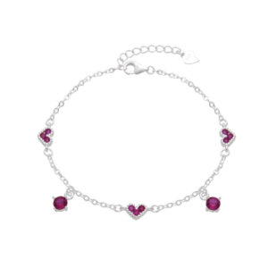 pulsera corazón rosa