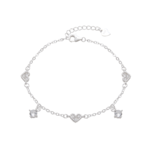pulsera corazón blanco