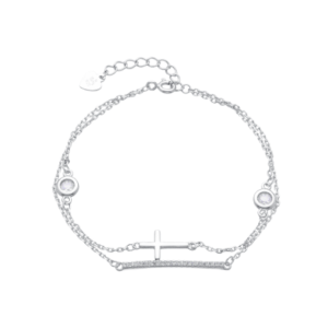 Pulsera Cruz con Puntos de Luz