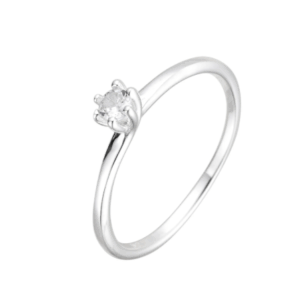 anillo solitario brillo