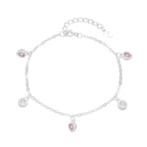 pulsera corazones y puntos de luz