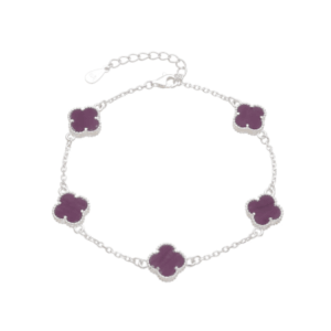 pulsera tréboles lila