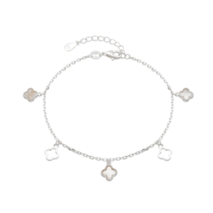 pulsera tréboles blanco