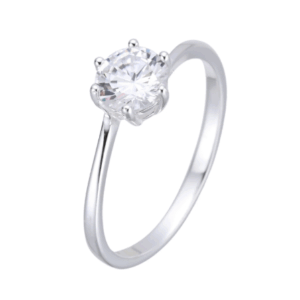 anillo solitario claw