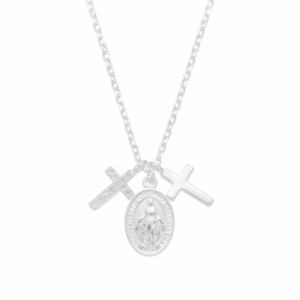 gargantilla Virgen Milagrosa y cruces