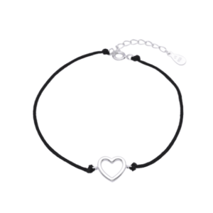 pulsera macramé heart