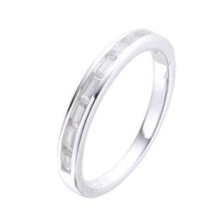 anillo diamant baguette