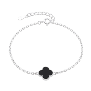 pulsera trébol negro