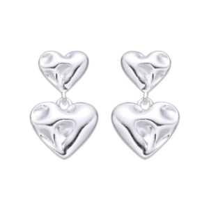 zarcillos doble corazón