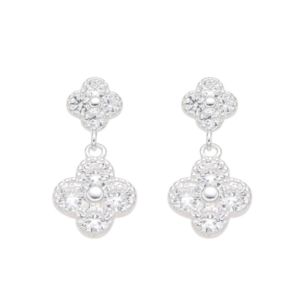 zarcillos largos flor