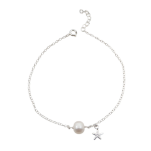 tobillera perla y estrella