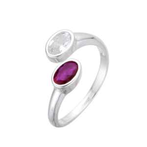 anillo bicolor