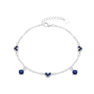 pulsera blue hearts