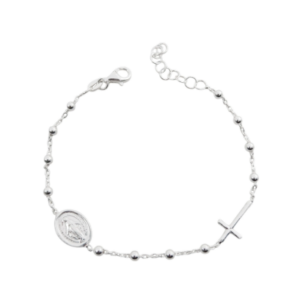 pulsera denario con medalla de la Virgen Milagrosa