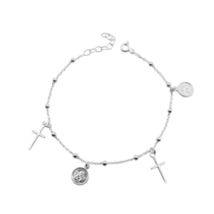 pulsera cruces y medalla de San Benito