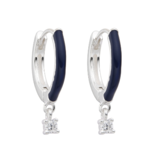 argollas esmalte azul marino