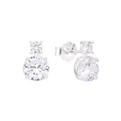 zarcillos white round
